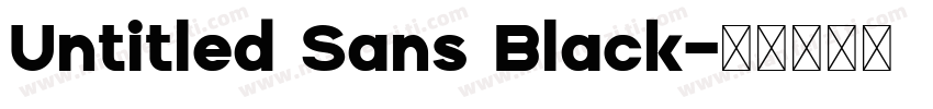 Untitled Sans Black字体转换